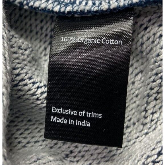 Wellen Pullover Men Large Blue High Tide Organic Fleece Henley Huckberry‎ Casual - Picture 11 of 11